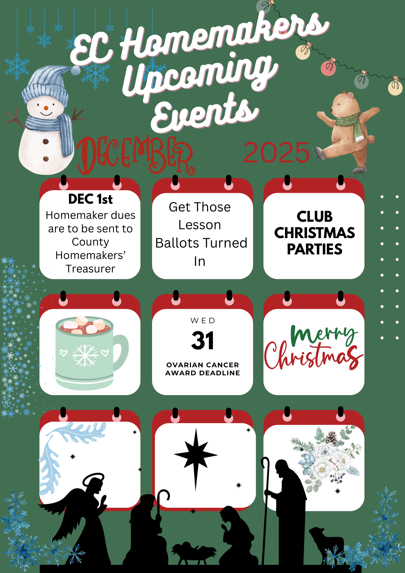 Homemakers December Calendar