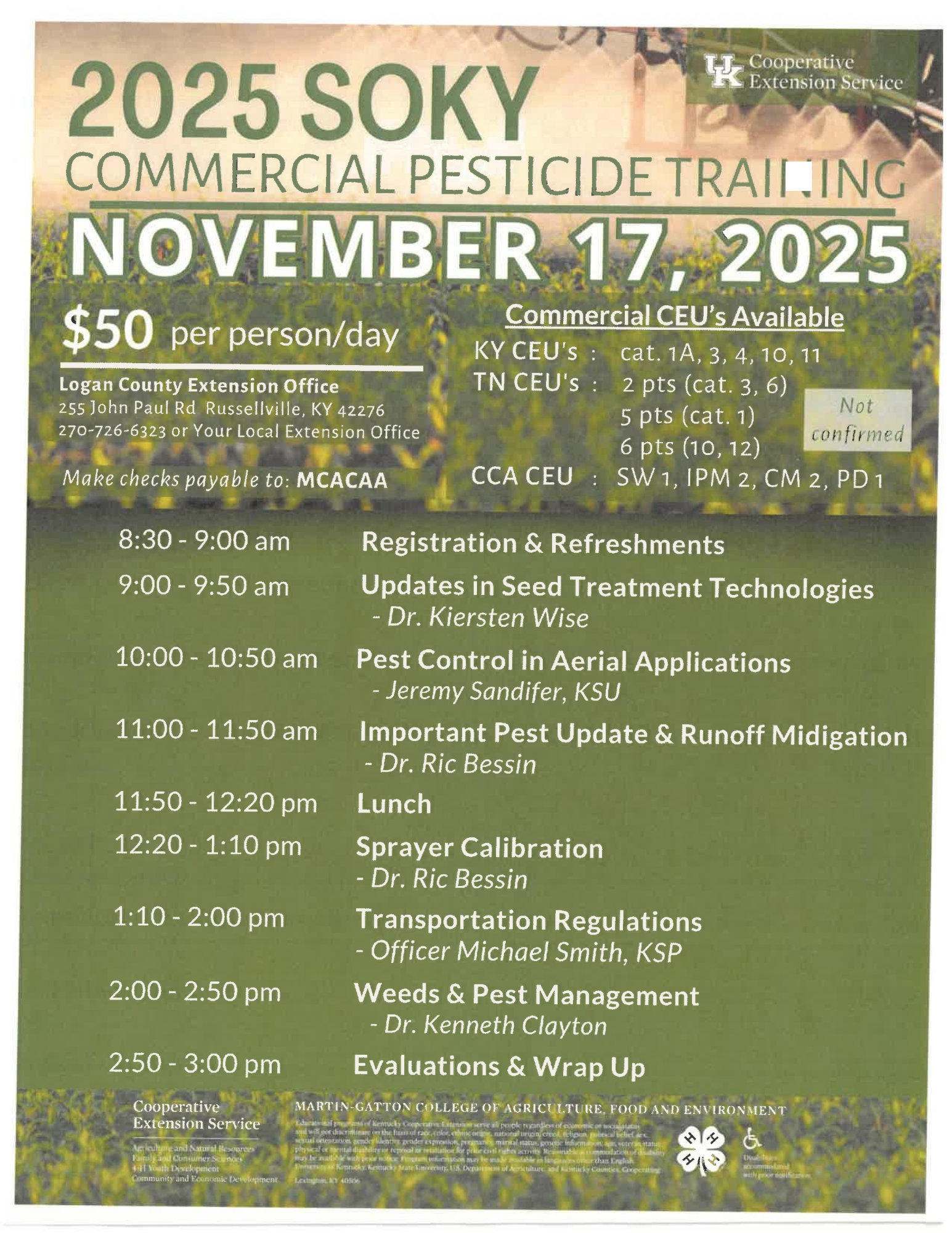 2025 SOKO pesticide training 